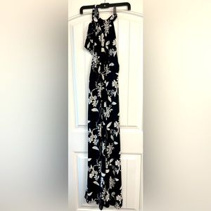 Express halter neck jumpsuit. Black and white. Great condition
